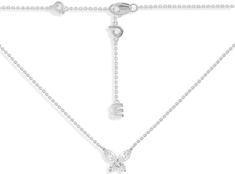 Collier Papillon en Argent 925 incrusté de Cristaux APM Monaco AC6184OX pour Femme