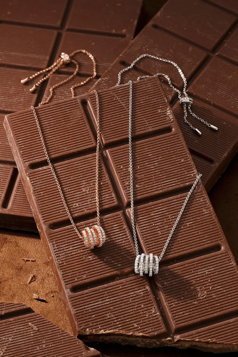 Collier pour Femme APM Monaco AC4693OX en Argent 925 avec Anneaux White Hoop et Cristaux vue 3