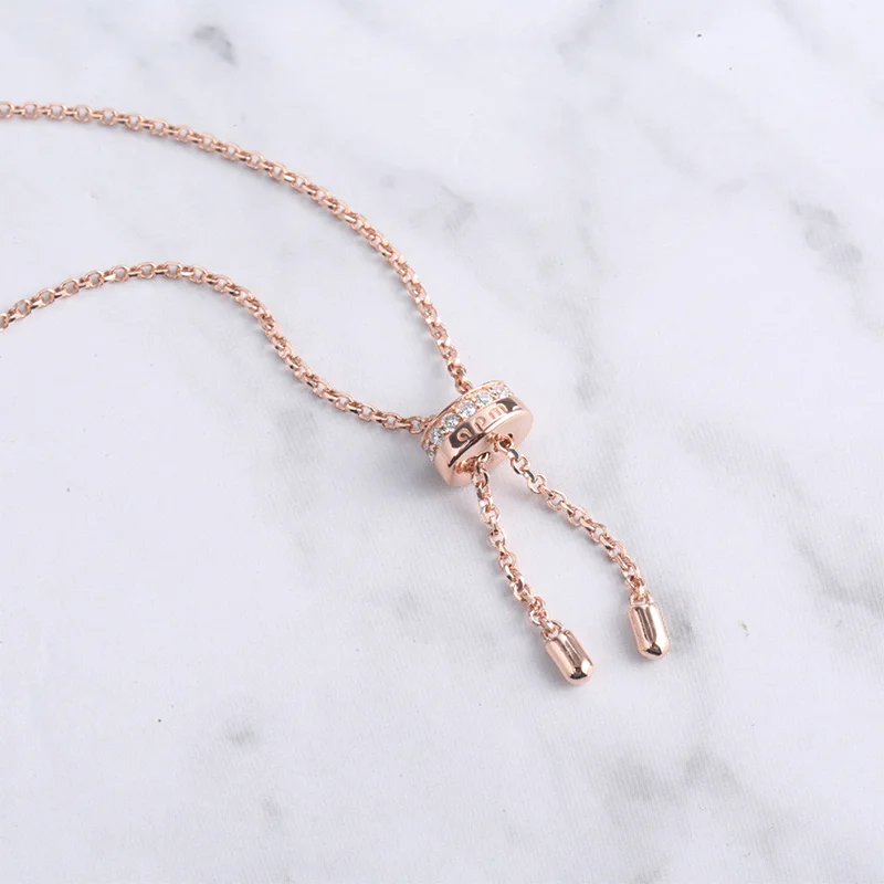 Collier pour femme APM Monaco RC4679XNA en nacre blanche et métal plaqué or rose vue 4