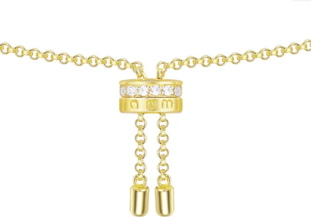 Collier APM Monaco AC4425MY en plaqué or jaune avec arc-en-ciel multicolore pour femme vue 6