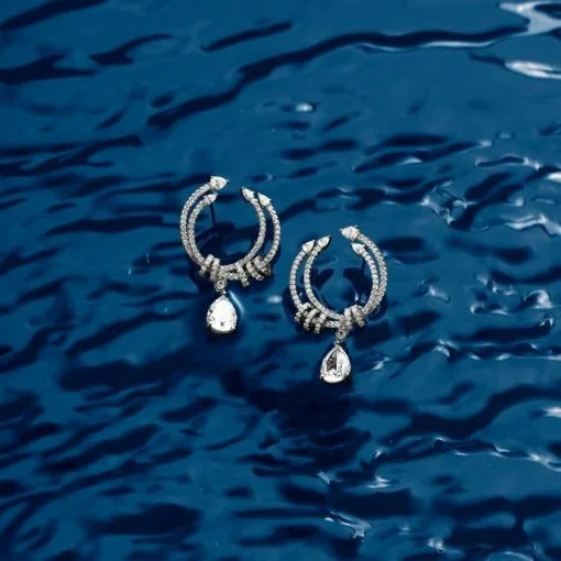 Boucles d'oreilles femme APM Monaco argent 925 micropavées - Réf. AE429 vue 4