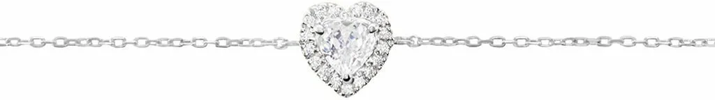 Bracelet ajustable pour femme APM Monaco AS162-47 en argent 925 avec coeur en cristaux