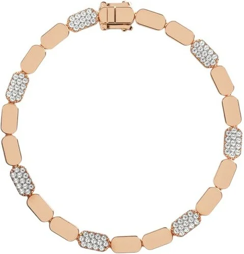 Bracelet pour Femme APM Monaco Yacht Club PB5343OX-S en plaqué or rose et cristaux
