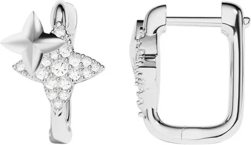 Boucles d'oreilles APM Monaco Météorites Carrées en Argent 925 pour Femme - Réf. AE15814OX