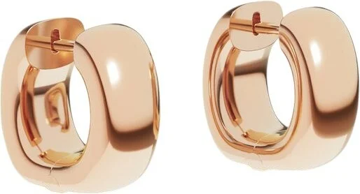 Boucles d'oreilles créoles APM Monaco x Charles Leclerc Chunky Rose plaqué or rose 18 carats - Réf. PE15402 - Pour femme