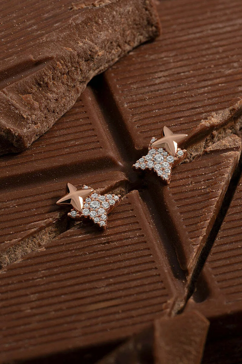 Boucles d'oreilles APM Monaco Météorites plaqué or rose 18K - Réf. PE15811OX - Pour femme vue 3