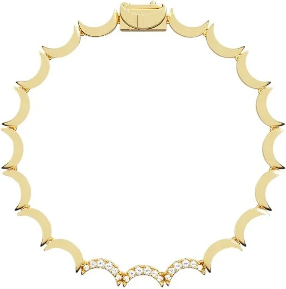 Bracelet APM Monaco Wavy Up and Down YB5401OX en métal plaqué or jaune 18 carats pour femme