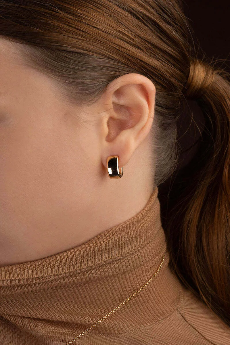 Boucles d'oreilles APM Monaco x Charles Leclerc YE15402 en métal plaqué or rose 18 carats, couleur jaune, pour femme vue 3