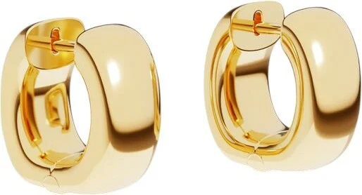 Boucles d'oreilles APM Monaco x Charles Leclerc YE15402 en métal plaqué or rose 18 carats, couleur jaune, pour femme