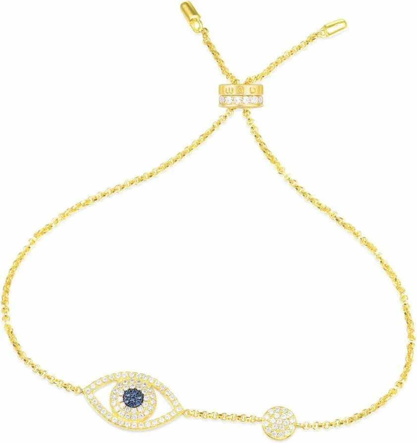 Bracelet APM Monaco Lucky Eye pour Femme, Plaqué Or Jaune 18K, Réf. AB3347OXY
