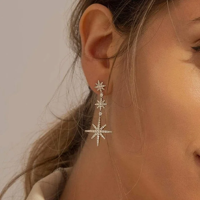 Boucles d'oreilles APM Monaco Triple Météorites en Argent 925, réf. AE13083OX, pour femme vue 2