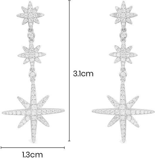 Boucles d'oreilles APM Monaco Triple Météorites en Argent 925, réf. AE13083OX, pour femme vue 3