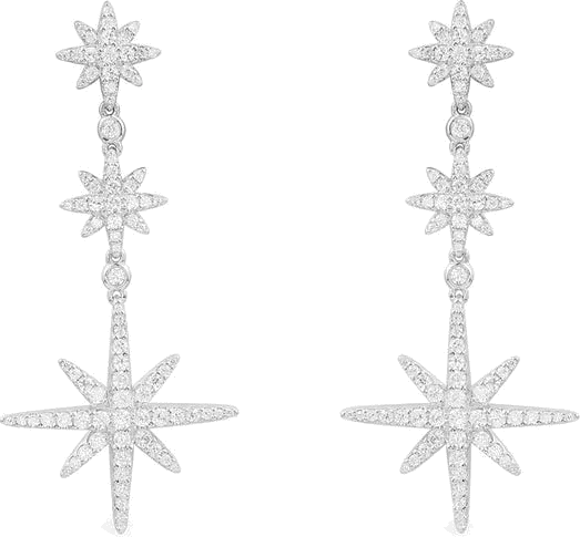 Boucles d'oreilles APM Monaco Triple Météorites en Argent 925, réf. AE13083OX, pour femme