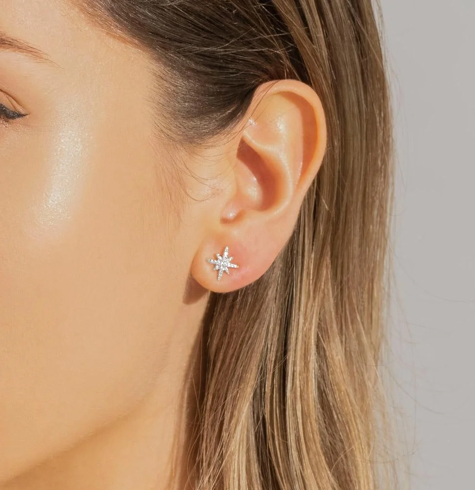 Boucles d'oreilles APM Monaco Météorites en argent 925 avec zirconiums - Réf. AE8419OX vue 3