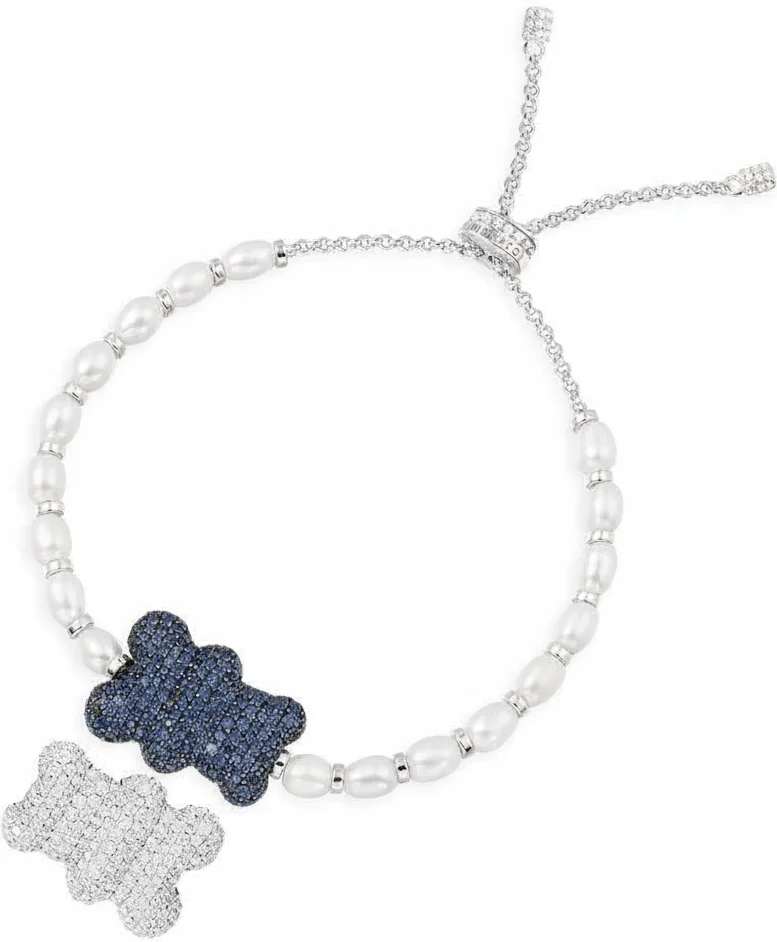 Bracelet APM Monaco ajustable Yummy Bear MALU Blanc Argent Unisexe AB4832MP