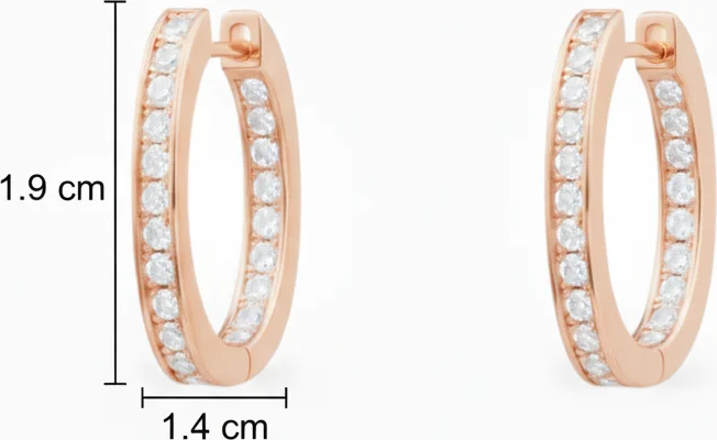 Boucles d'oreilles APM Monaco rectangulaires plaqué or rose - Argent 925 - Réf. PE14483OX - Femme vue 3