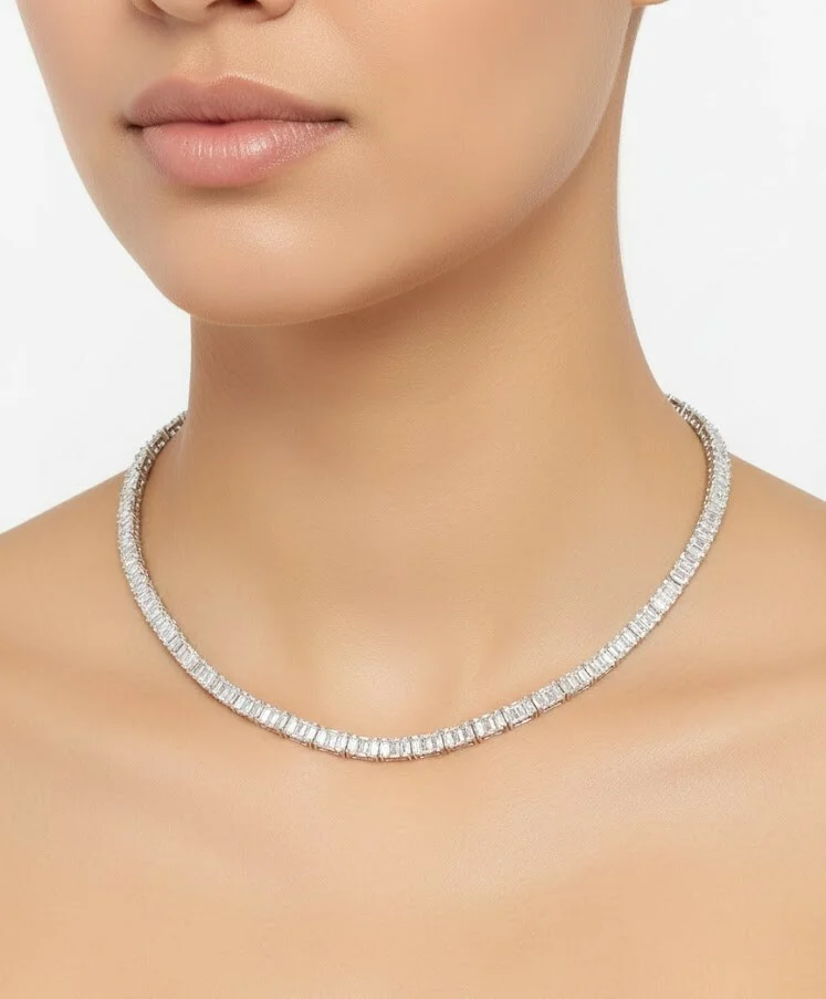 Collier ras-de-cou femme APM Monaco 112224 en argent 925 rhodié avec zirconiums blancs vue 2