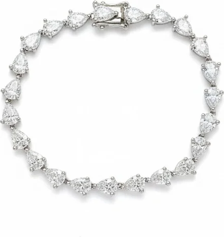 Bracelet Rivière Poire en Argent 925 rhodié et Zirconiums APM Monaco - Réf. 112240 - Femme