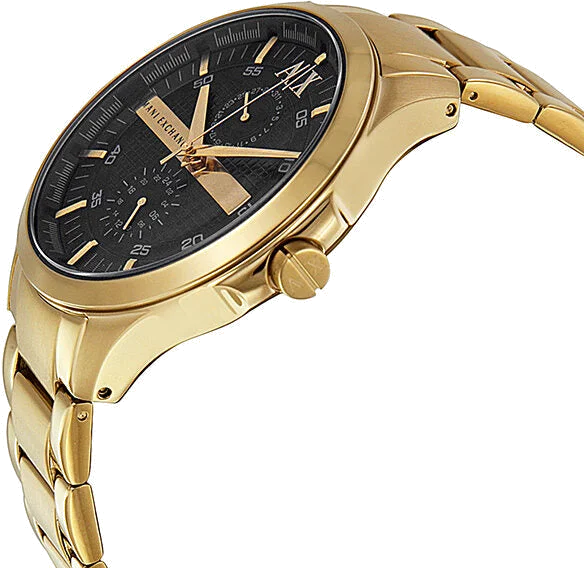 Montre Homme Armani Exchange AX2122 Chronographe Quartz Acier Doré Cadran Noir vue 4