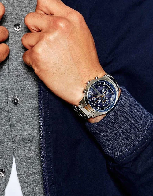 Montre Homme Armani Exchange AX2155 Chronographe Acier, Cadran Noir vue 4