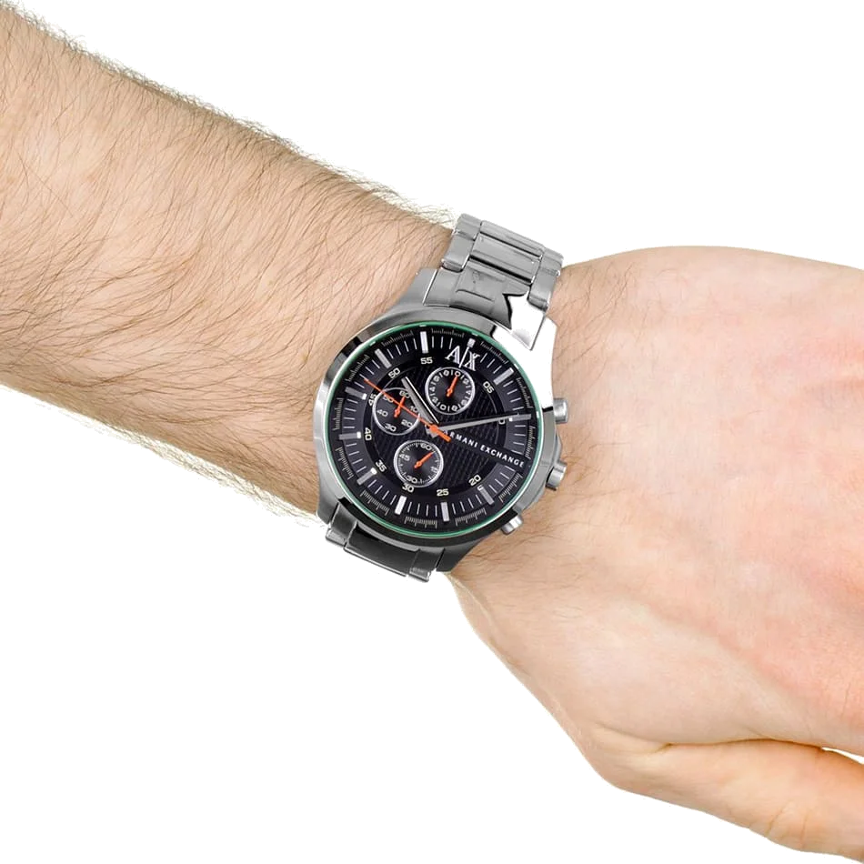 Montre Homme Armani Exchange AX2163 Chronographe Acier Inoxydable Noir et Argent vue 4