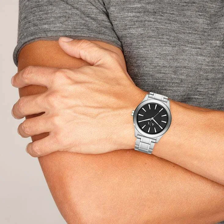 Montre Homme Armani Exchange AX2320 en Acier Inoxydable Argent et Cadran Noir vue 4