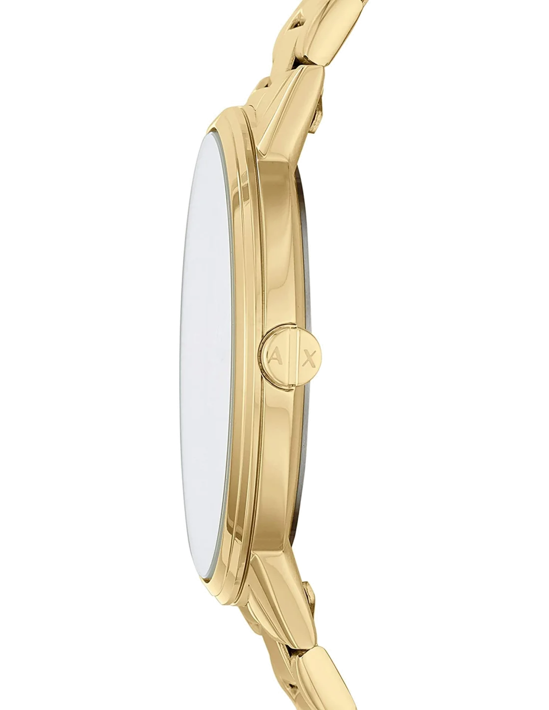 Montre Homme Armani Exchange AX2707 en acier inoxydable doré jaune vue 2