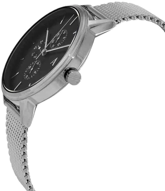 Montre Homme Armani Exchange AX2714 - Cadran Noir, Boîtier Acier Argent, Maille Milanaise vue 2