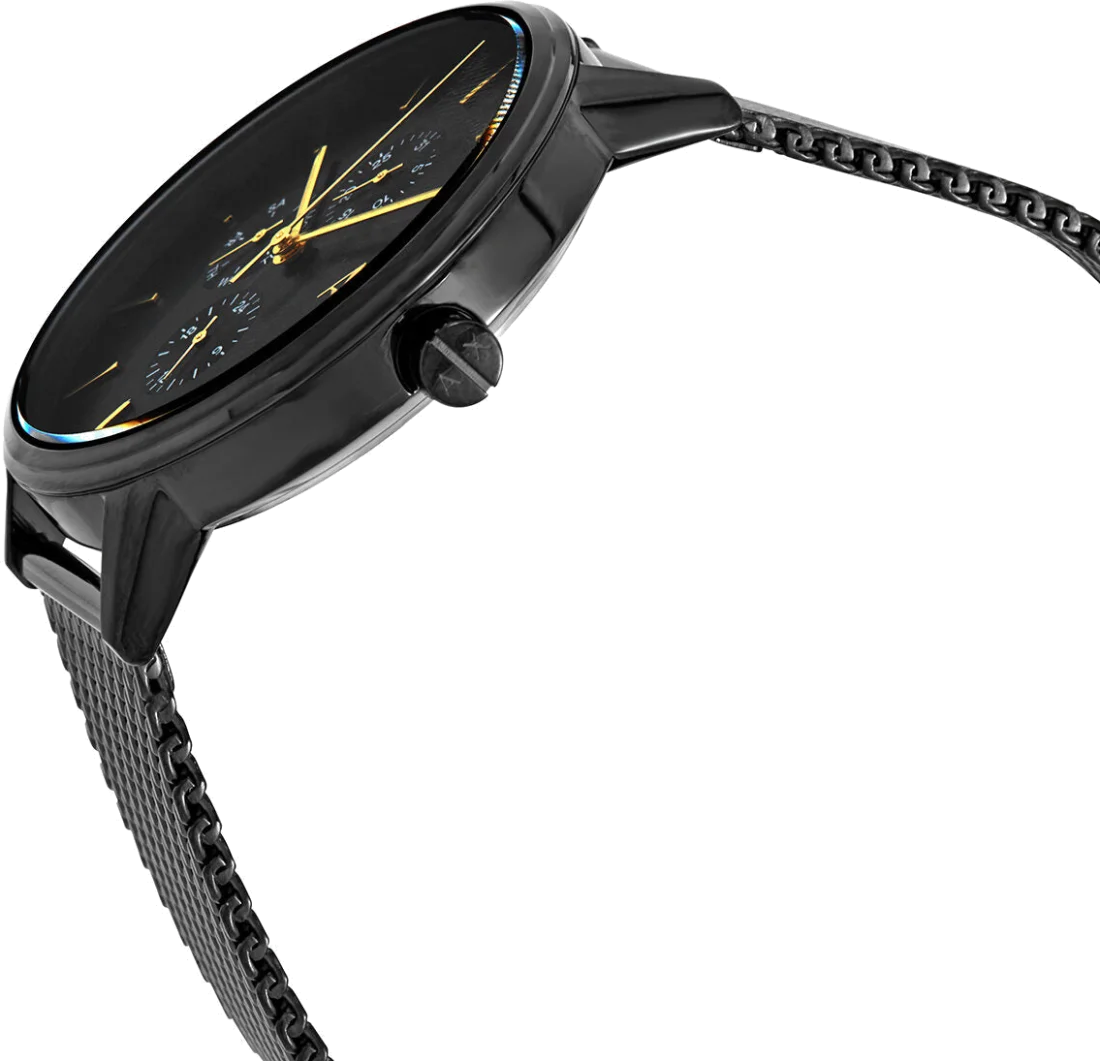 Montre Homme Armani Exchange AX2716, Cadran et Bracelet Maille Milanaise Noir vue 2