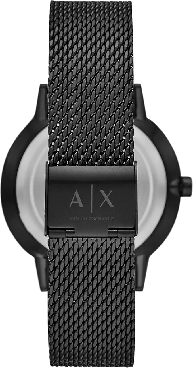 Montre Homme Armani Exchange AX2716, Cadran et Bracelet Maille Milanaise Noir vue 3