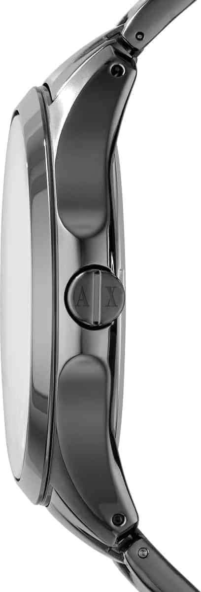 Montre Homme Armani Exchange Hampton AX2135, bracelet acier gris et cadran gris vue 2