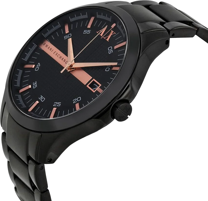 Montre Homme Armani Exchange AX2150 - Cadran et bracelet acier noir vue 2