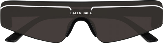 Lunettes de soleil Balenciaga Eyewear Extreme BB0003S Masque demi-cerclé - Noir vue 4