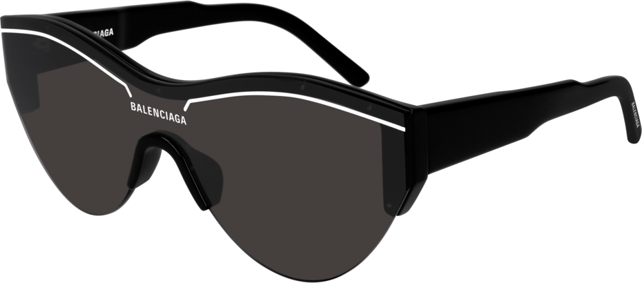 Lunettes de soleil Balenciaga Eyewear Extreme BB0004S Cat-Eye - Noir vue 2