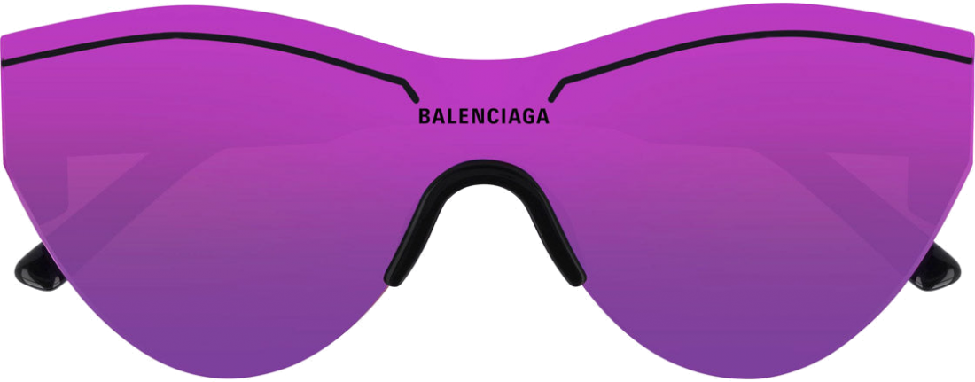 Lunettes de soleil Balenciaga Eyewear Extreme BB0004S Cat-Eye - Violet vue 2