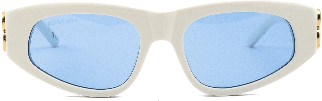 Lunettes de soleil femme Balenciaga Everyday BB0095S - Blanc vue 2