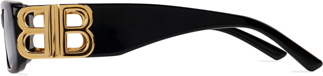 Lunettes de soleil Balanciaga Everyday BB0096S rectangulaires - Noir vue 3