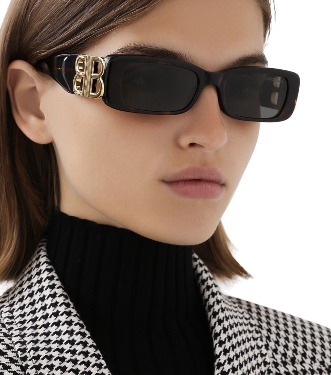 Lunettes de soleil Balanciaga Everyday BB0096S rectangulaires - Noir vue 4