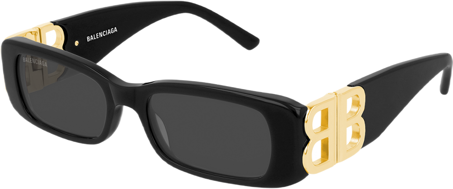 Lunettes de soleil Balanciaga Everyday BB0096S rectangulaires - Noir vue 5