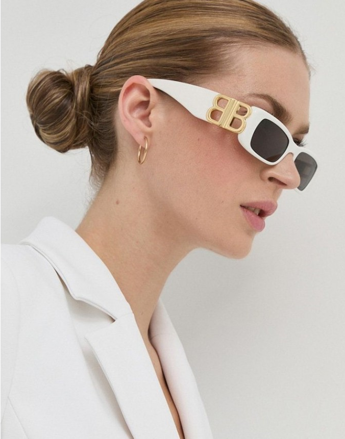 Lunettes de Soleil Balenciaga Everyday BB0096S - Monture rectangulaire pour Femme vue 6