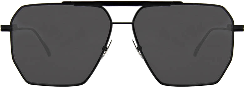 Lunettes de soleil Bottega Veneta Minimalist BV1012S en métal - Noir vue 3