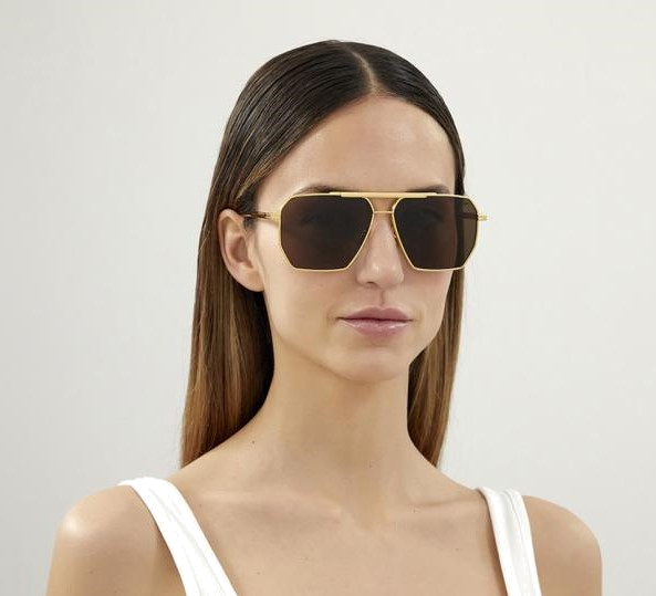Lunettes de soleil Bottega Veneta BV1012S en métal, unisexe vue 4