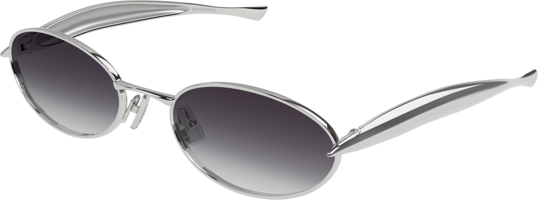Lunettes de soleil Bottega Veneta BV1386S en métal - Argent vue 3