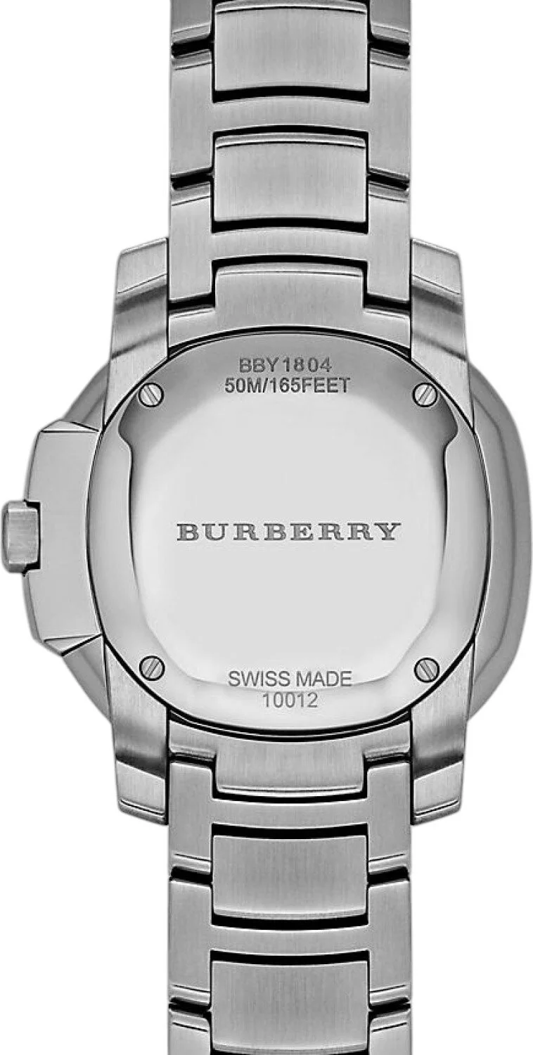 Montre Femme Burberry BBY1804 The Britain en Acier Argent, Cadran Nacre et Index Swarovski vue 3