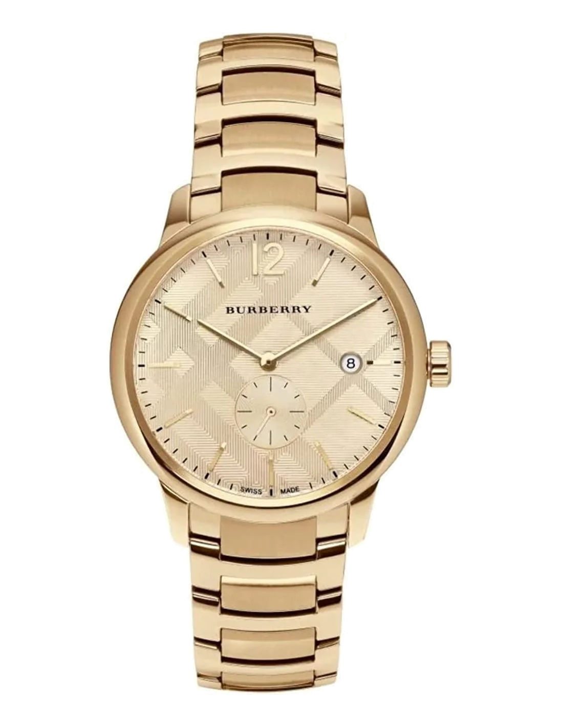 Montre Homme Burberry BU10006 Cadran Doré Bracelet Acier Or 40mm
