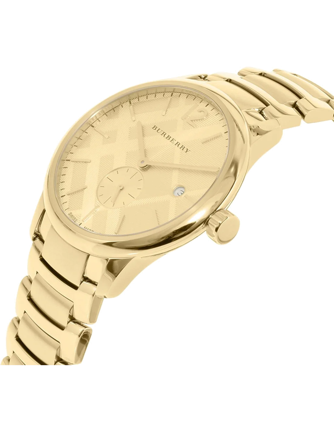 Montre Homme Burberry BU10006 Cadran Doré Bracelet Acier Or 40mm vue 2