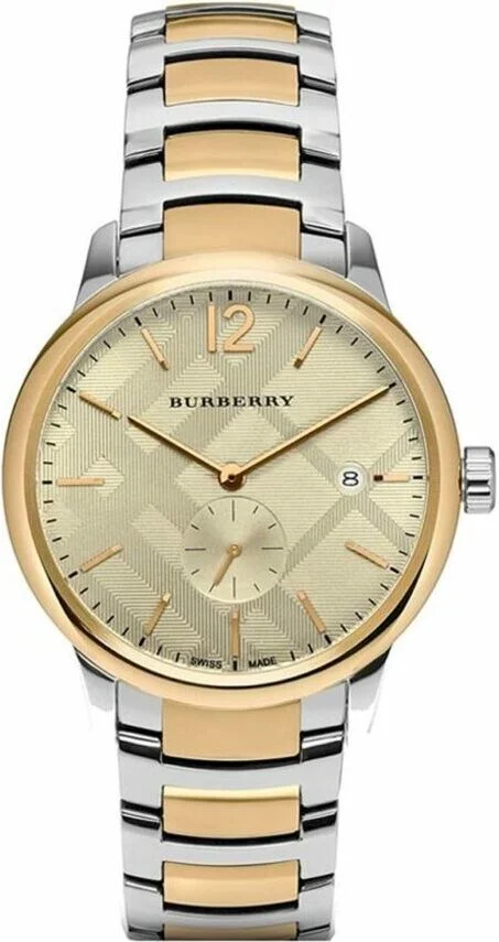 Montre Femme Burberry Classic BU10011 Cadran Doré Bracelet Acier Bicolore