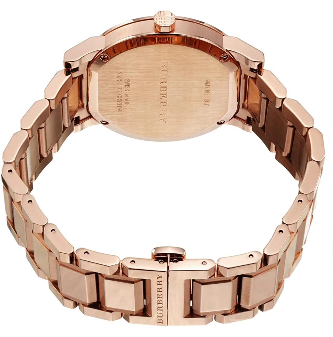 Montre Burberry BU9004 The City Unisexe - Boîtier Acier Or Rose, Cadran Gris Gravé vue 2