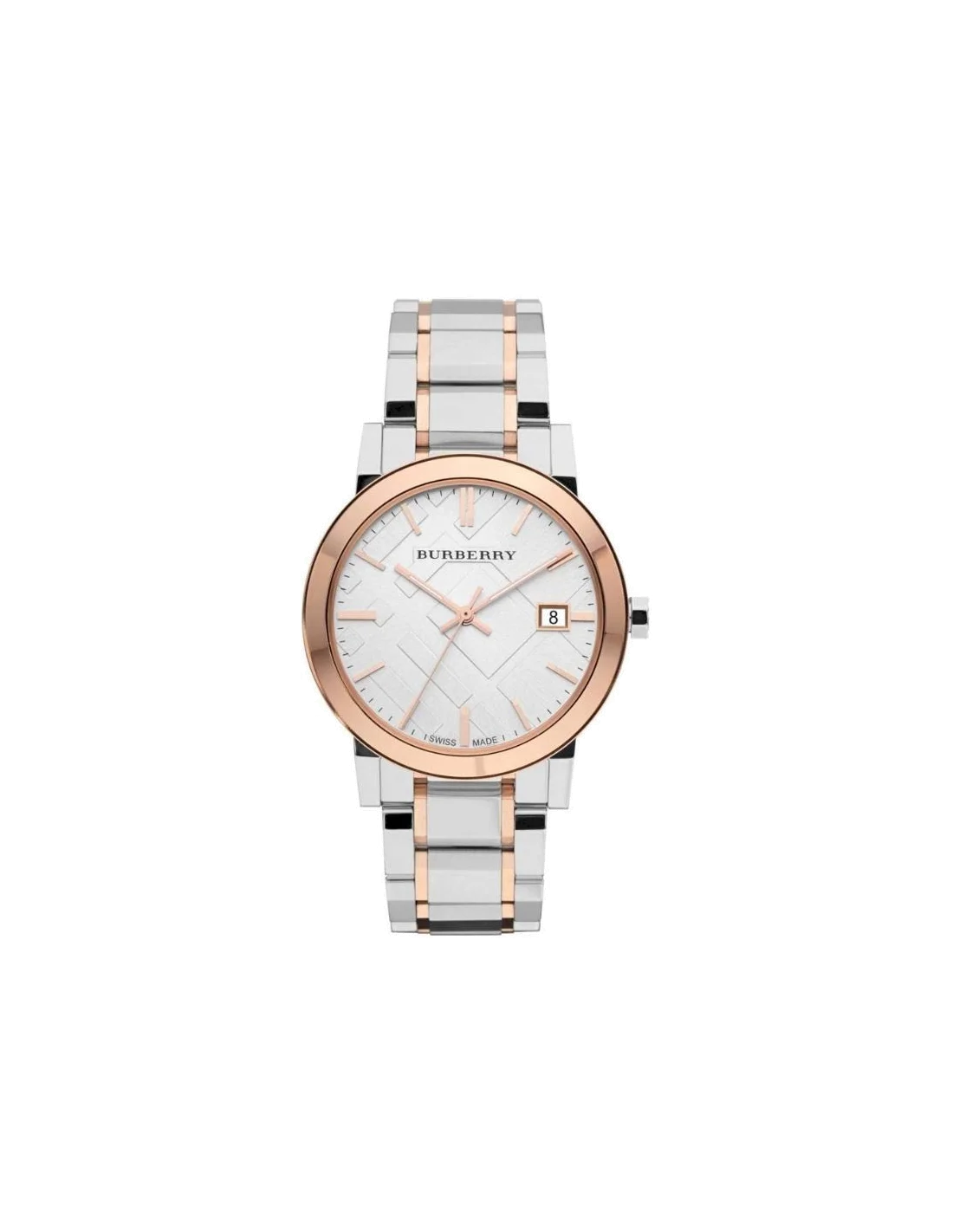 Montre Homme Burberry The City BU9006 en Acier Bicolore Argent et Or Rose