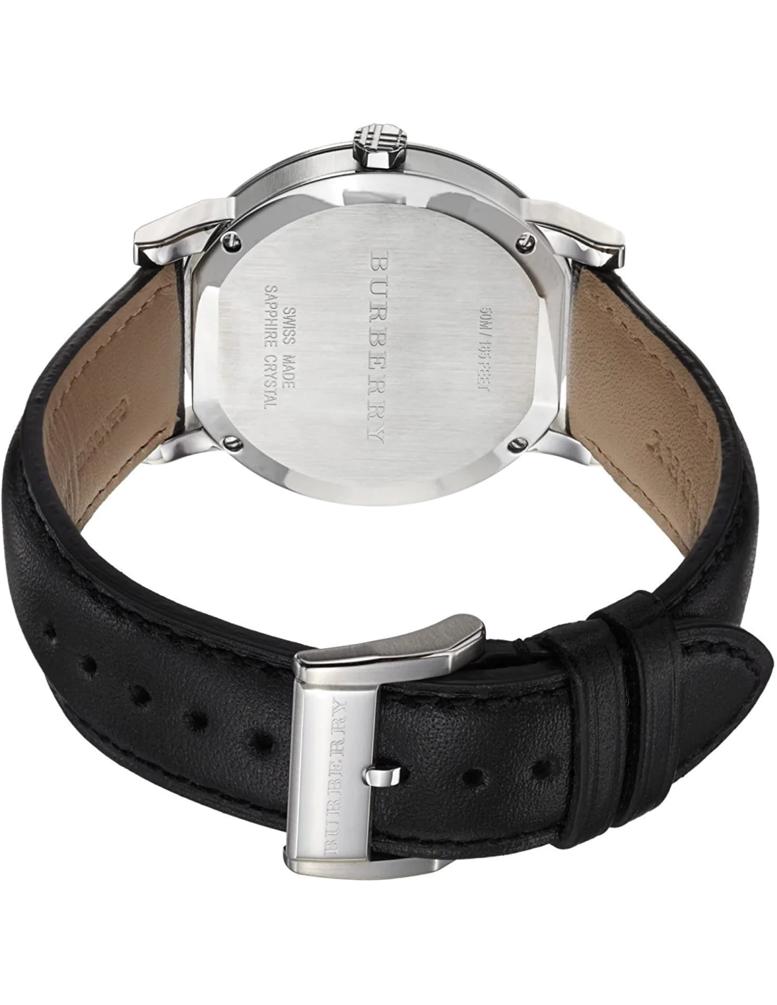 Montre Homme Burberry BU9009 Cadran Noir Bracelet Cuir vue 2